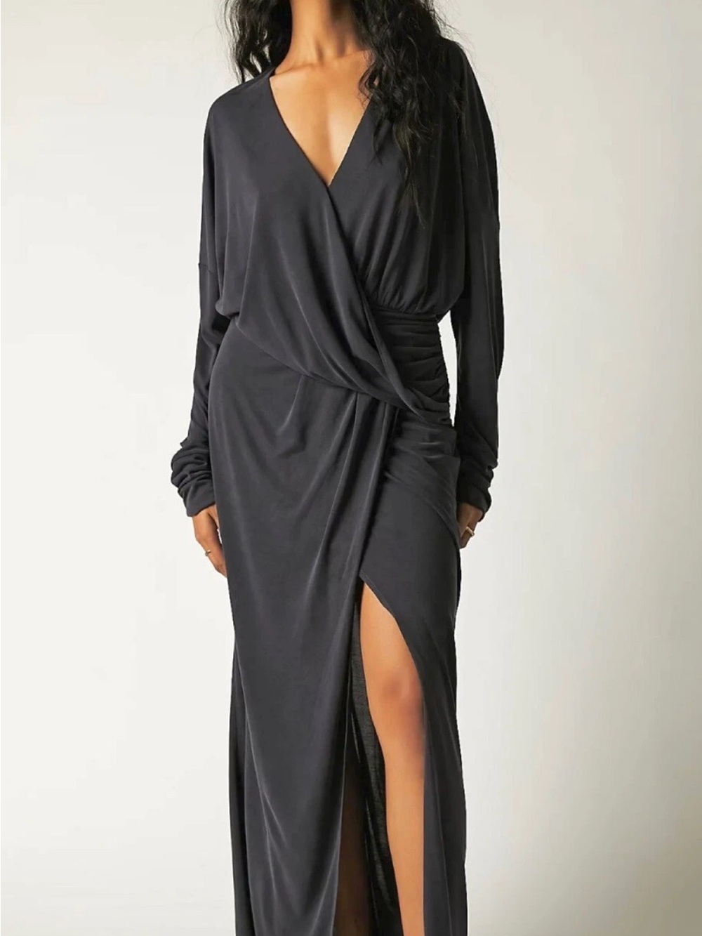 Free People Lavender Purple Long Sleeve Maxi Dress